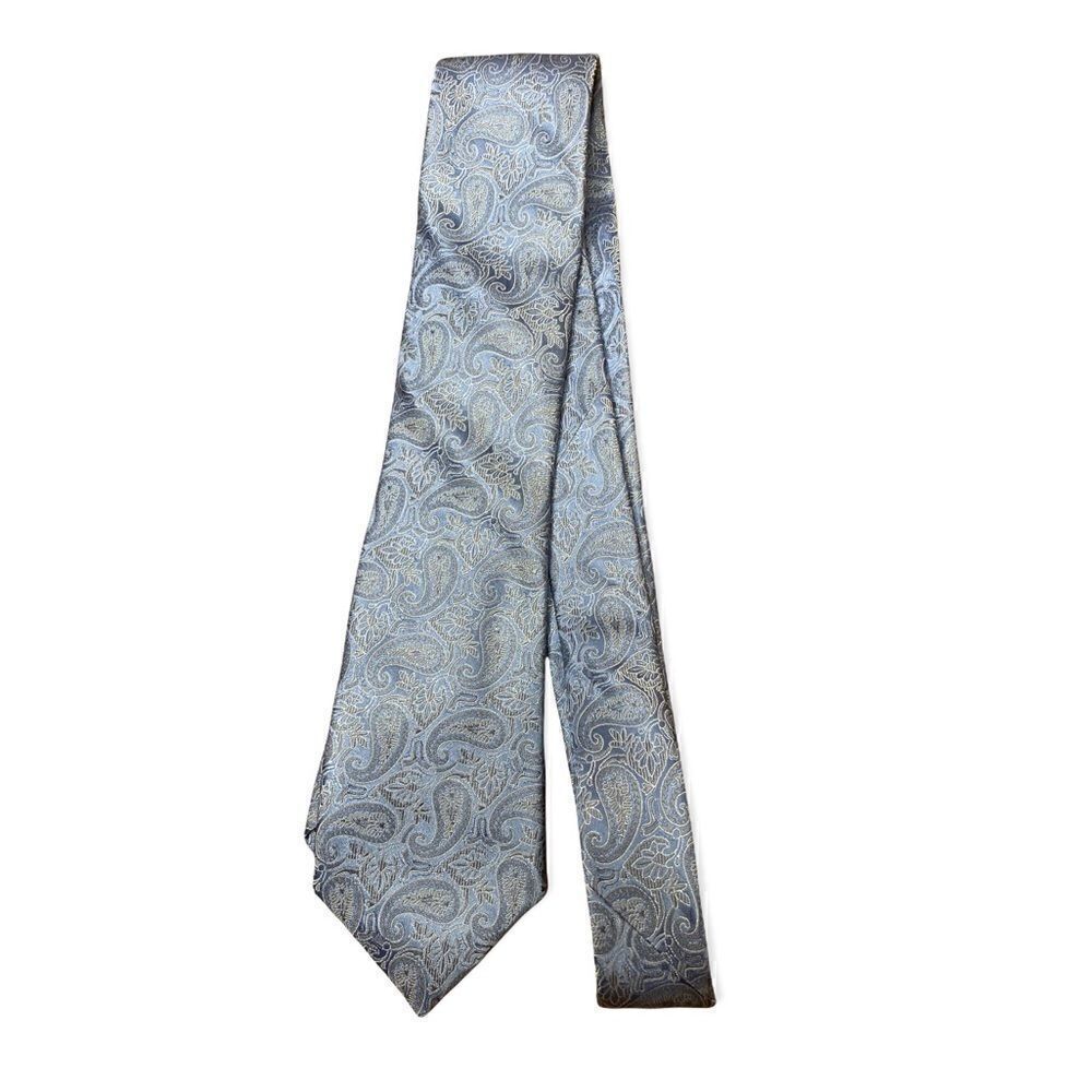 Michael Kors blue paisley 100% silk tie